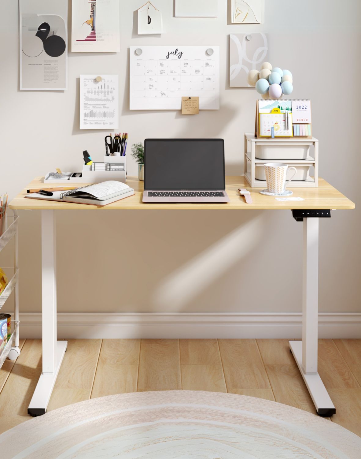 biurko z regulacja wysokosci alto 100 white 160 cm