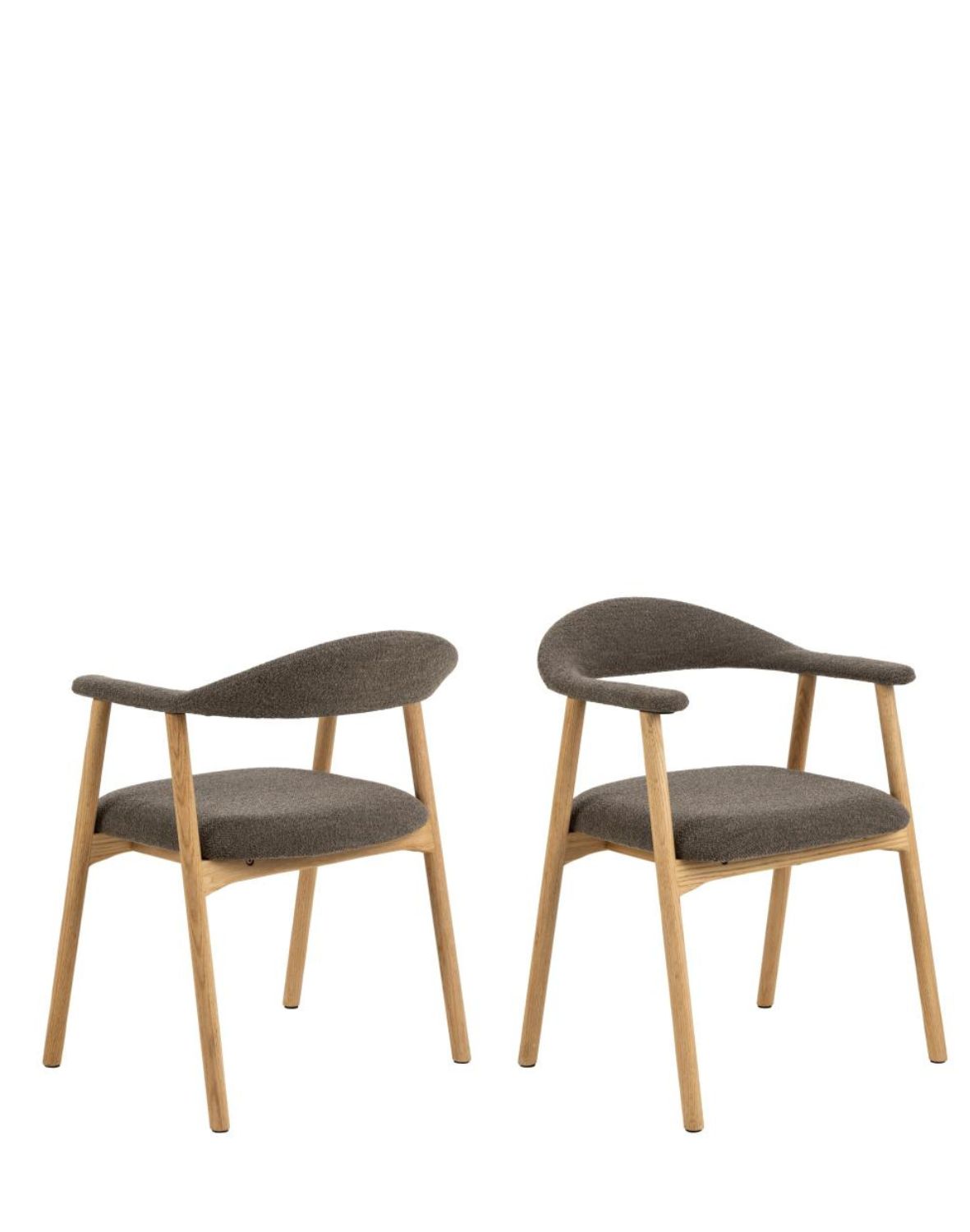 krzesło skandynawskie addi (05701) z podłokietnikami, brąz