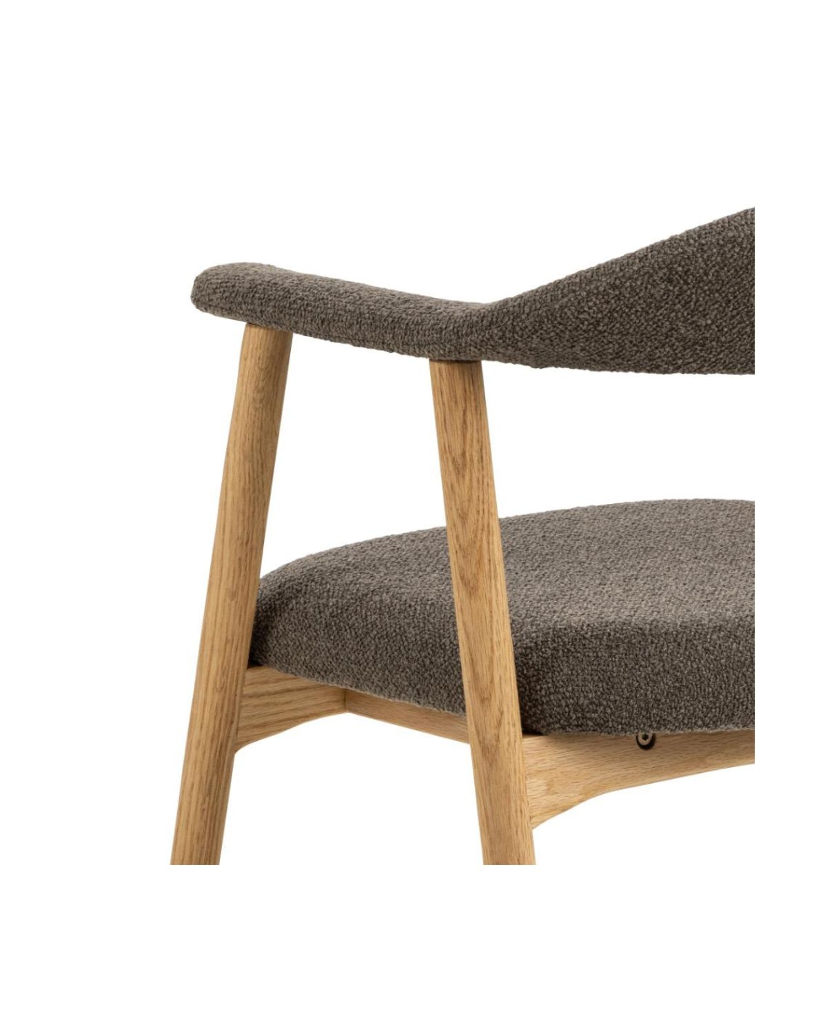 krzesło skandynawskie addi (05701) z podłokietnikami, brąz