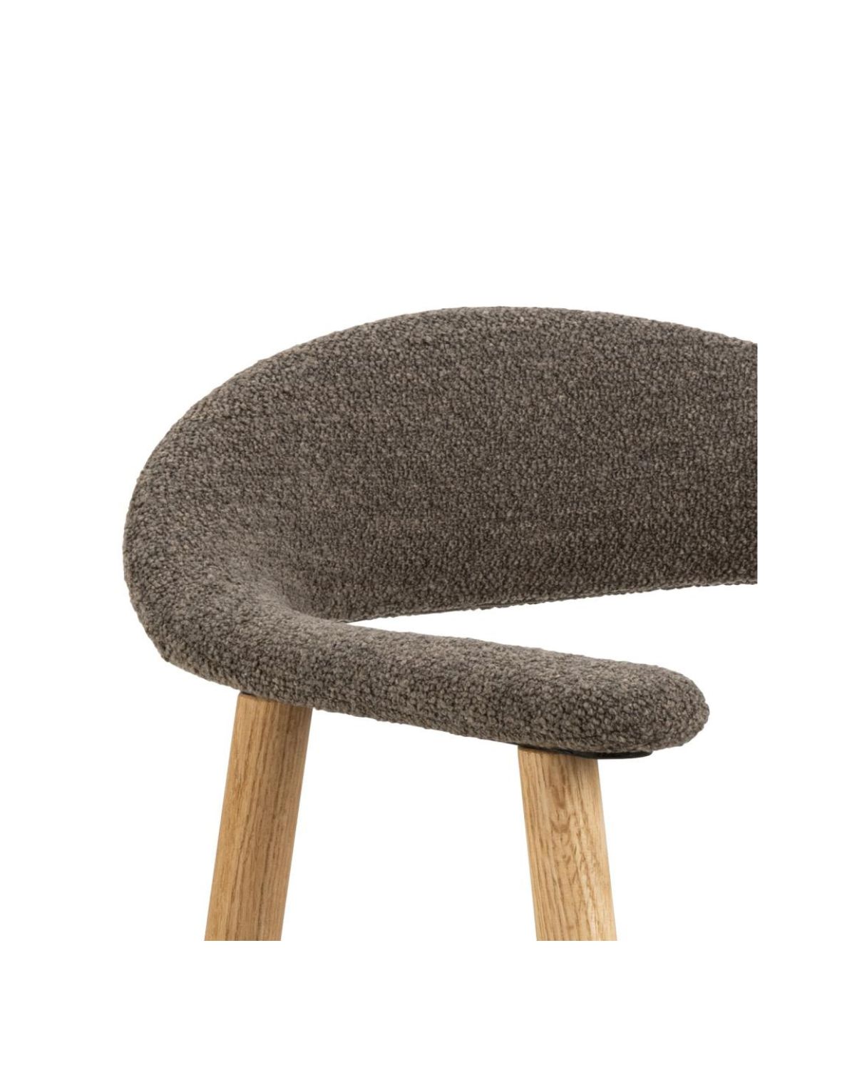 krzesło skandynawskie addi (05701) z podłokietnikami, brąz