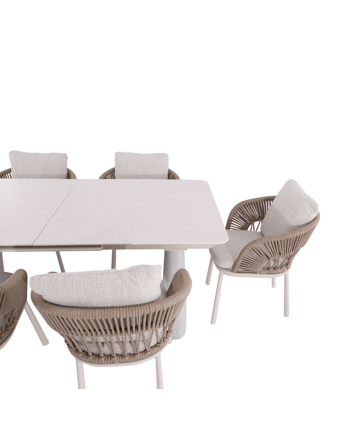 zestaw ogrodowy adora: stół rozkładany 180-240x100 i 6 krzeseł