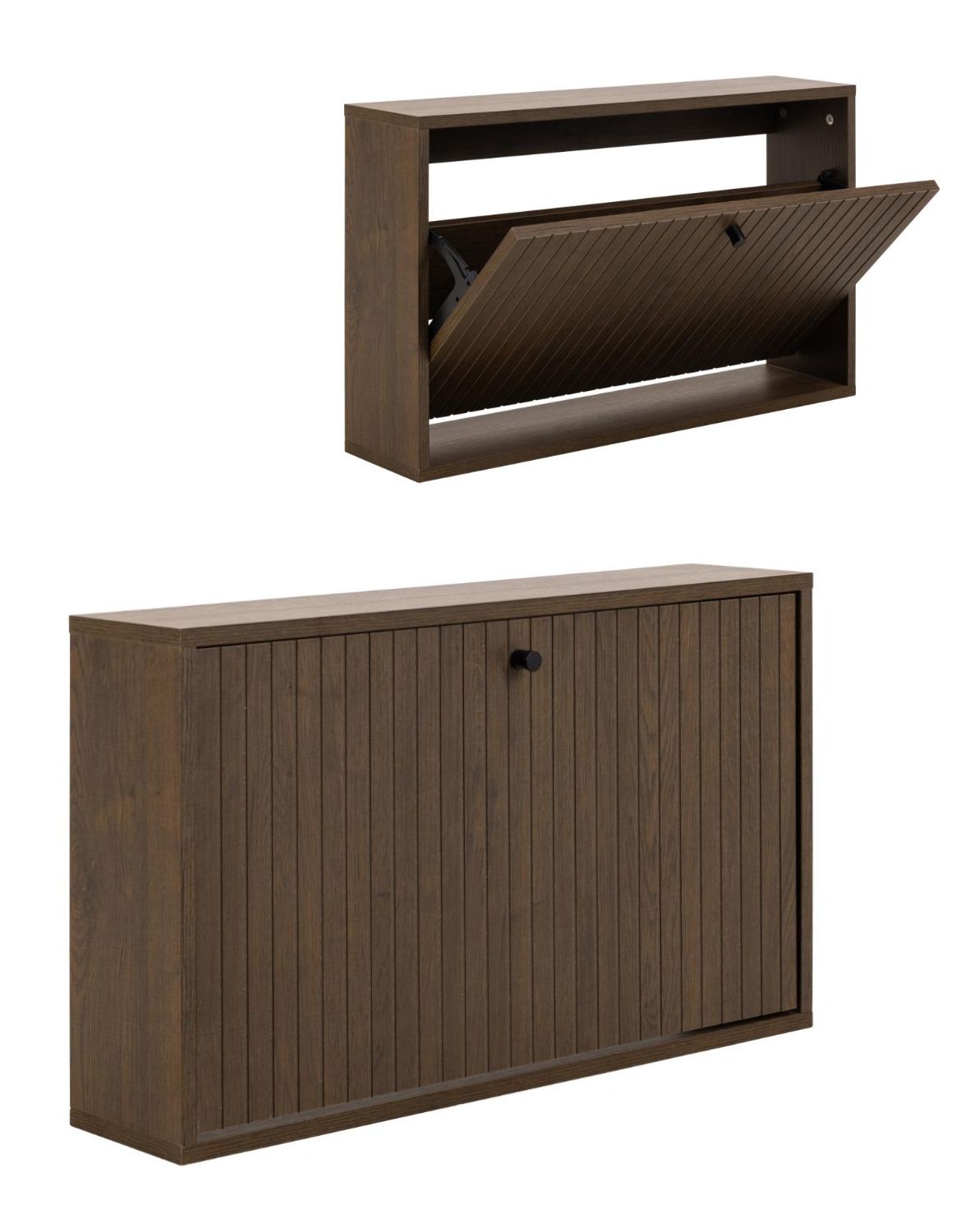 wisząca szafka na buty albany, ciemny dąb (05863)