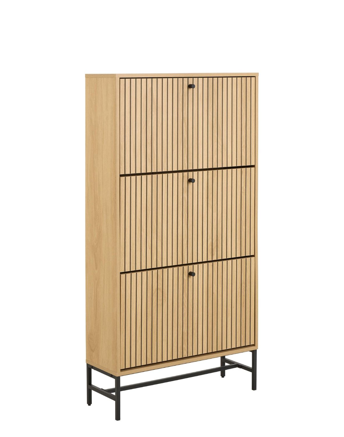 szafka na buty albany, naturalny dąb, lamele (23790)