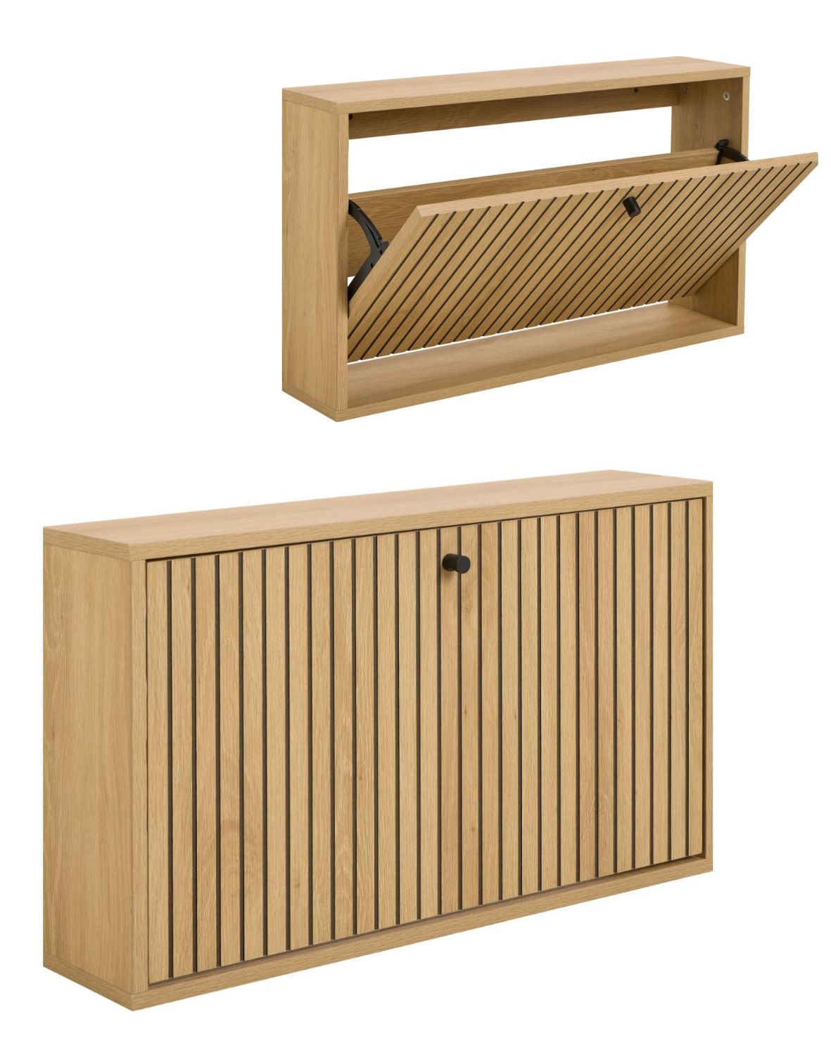 wisząca szafka na buty albany, naturalny dąb (05862)