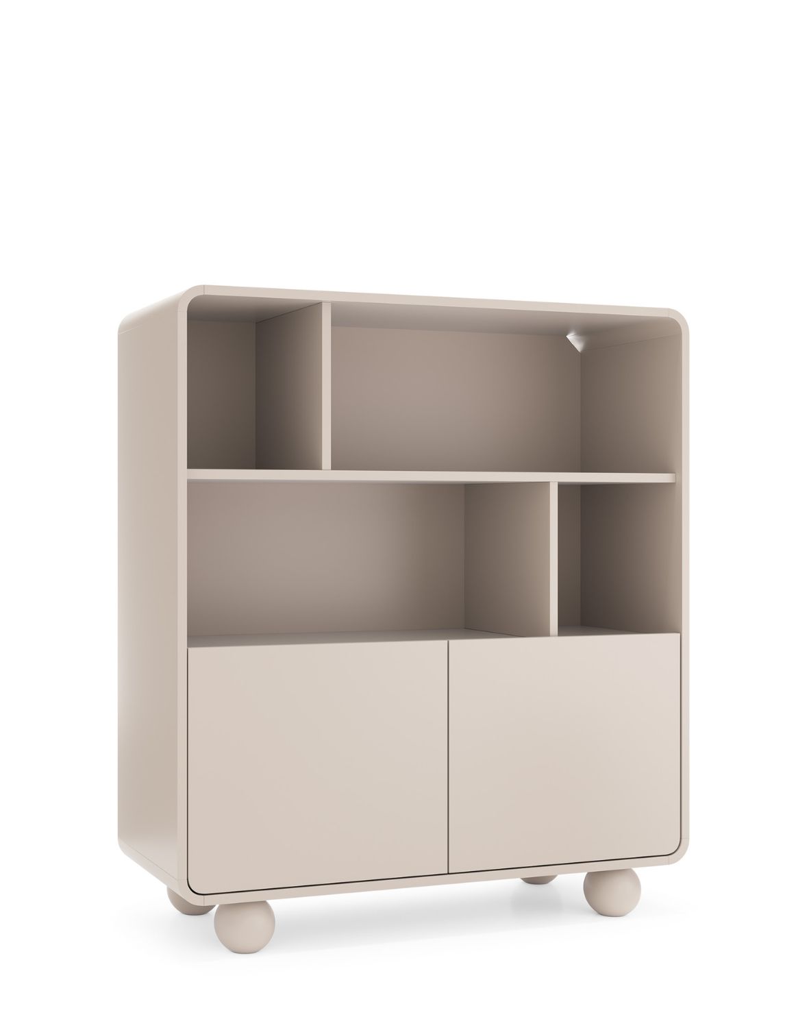 niski regał z szafką albion rg108, kaszmirowy