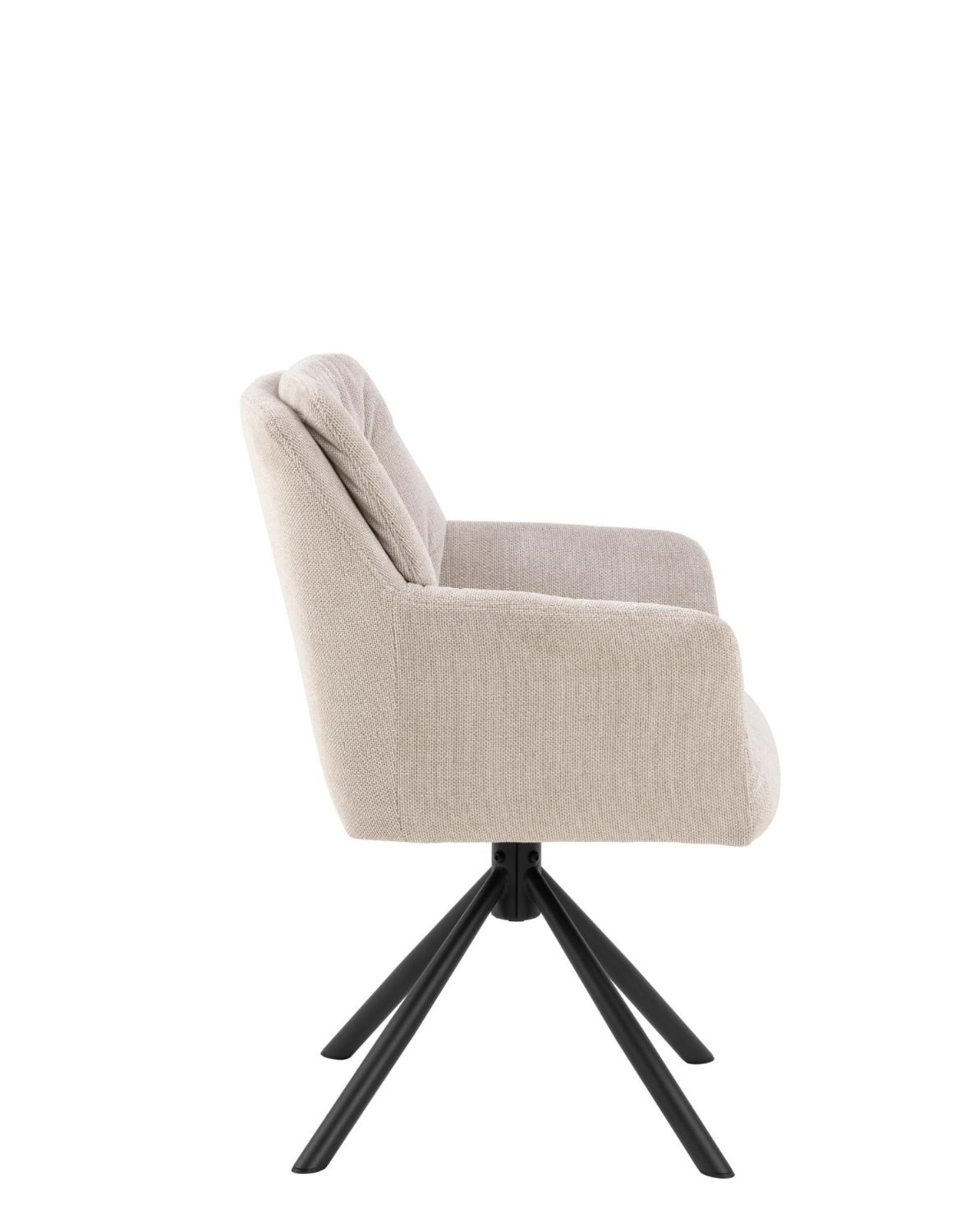 krzesło jadalniane obrotowe alonso beżowe z podłokietnikami (09745)