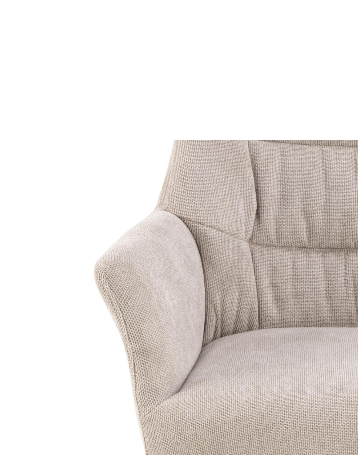 krzesło jadalniane obrotowe alonso beżowe z podłokietnikami (09745)