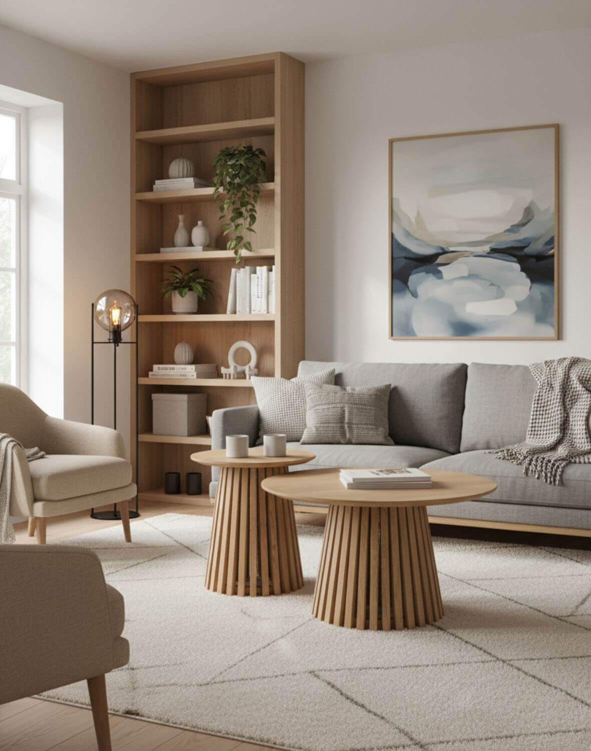 zestaw stolików kawowych arezzo, dziki dąb (ct3874)