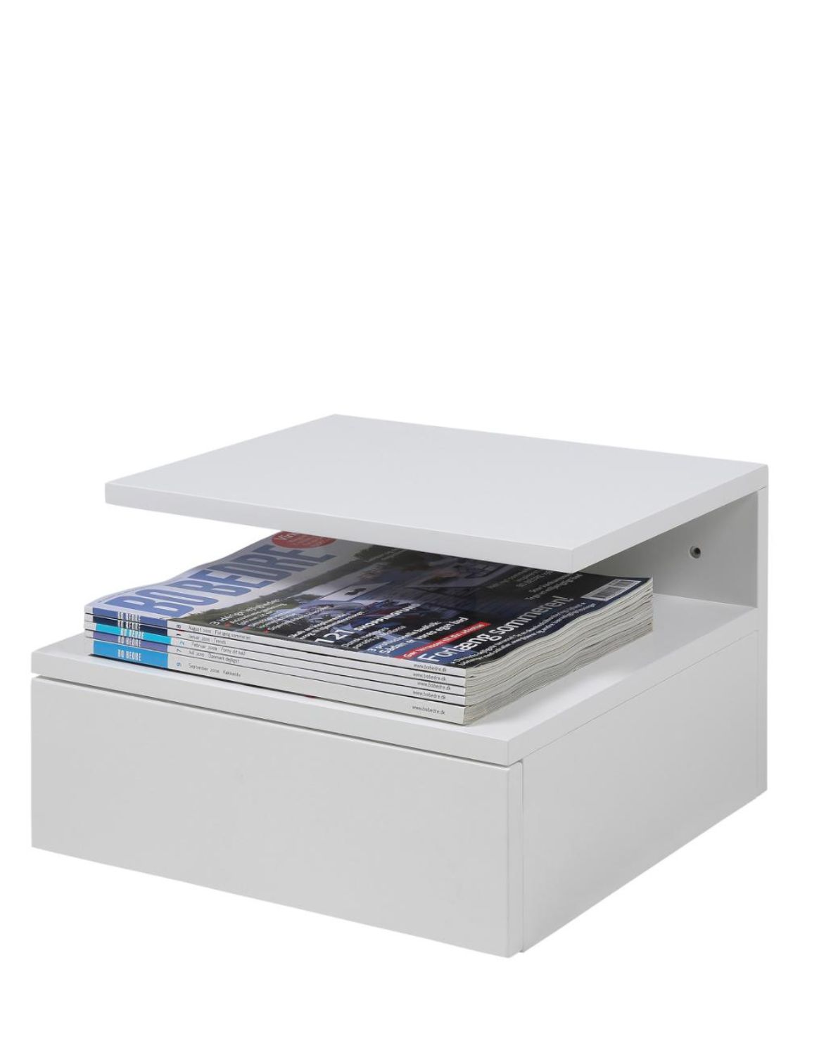 szafka nocna wisząca ashlan, biały (05875)