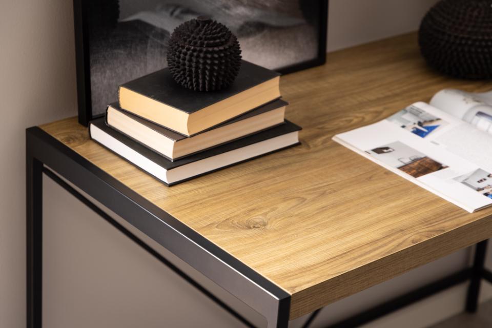 biurko z drewnianym blatem bahamas (04776), dąb