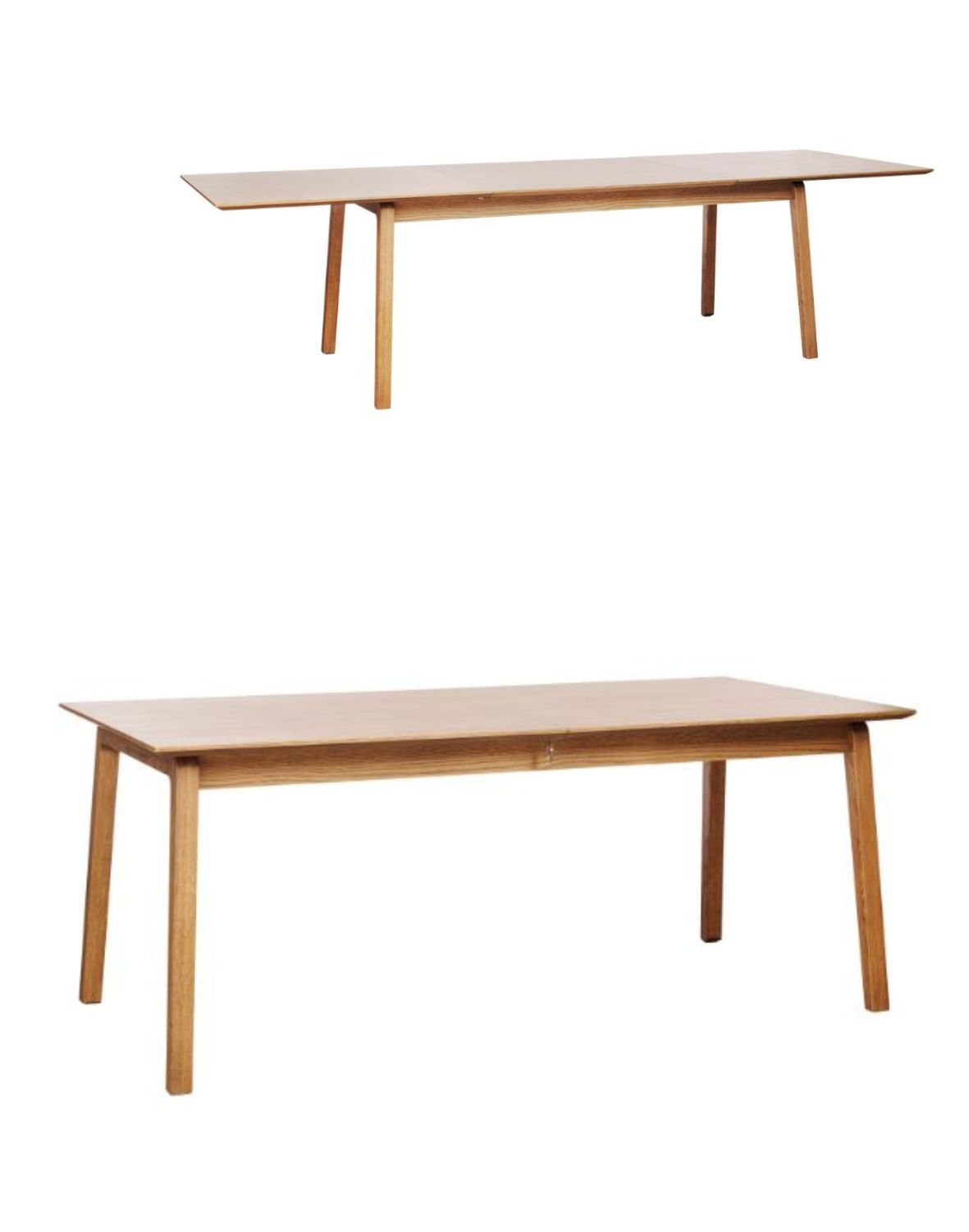 rozkładany stół do jadalni bari (47650200), naturalny dąb, 95X190-290 cm