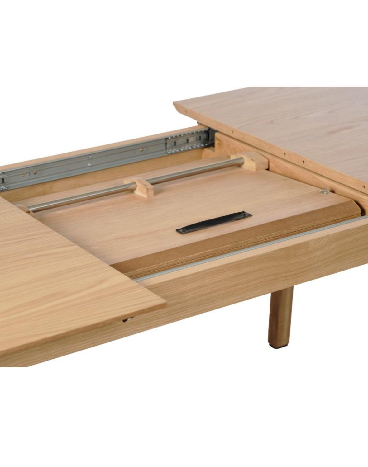 rozkładany stół do jadalni bari (47650200), naturalny dąb, 95X190-290 cm