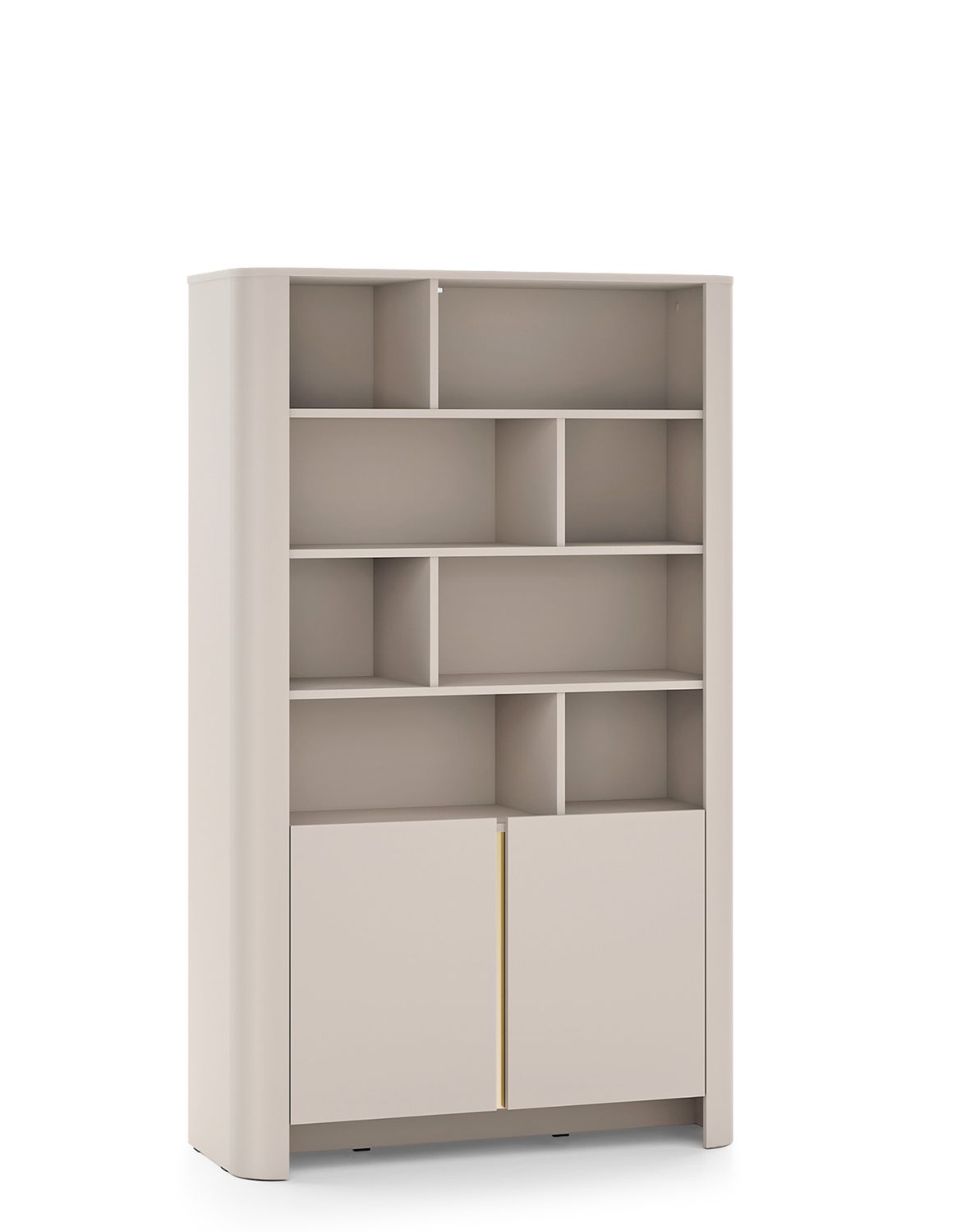 Knihovna Kašmír se zásuvkami Bari RG103 se zlatou lištou