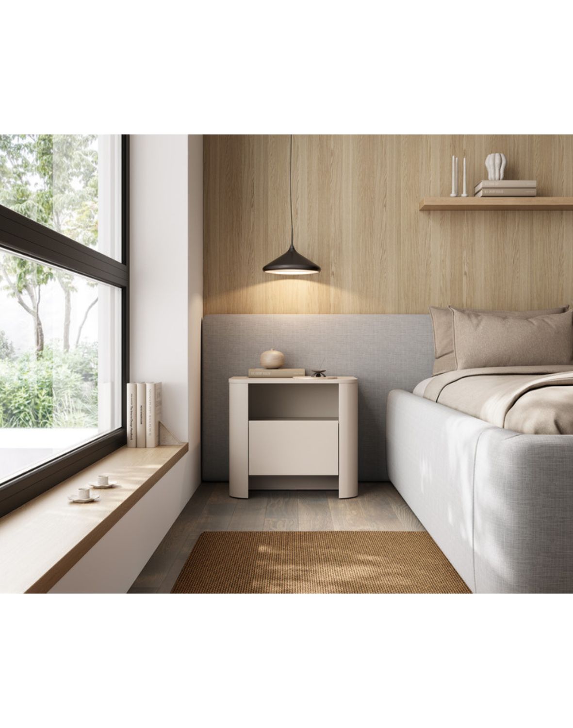 szafka nocna kaszmir bari s58 ze złotą listwą