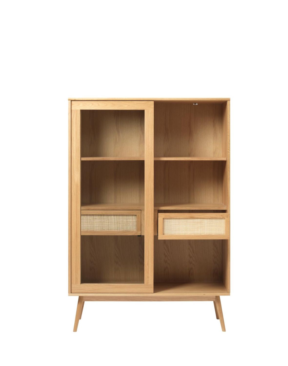 dębowa witryna do salonu barrali (46720200), 160 cm