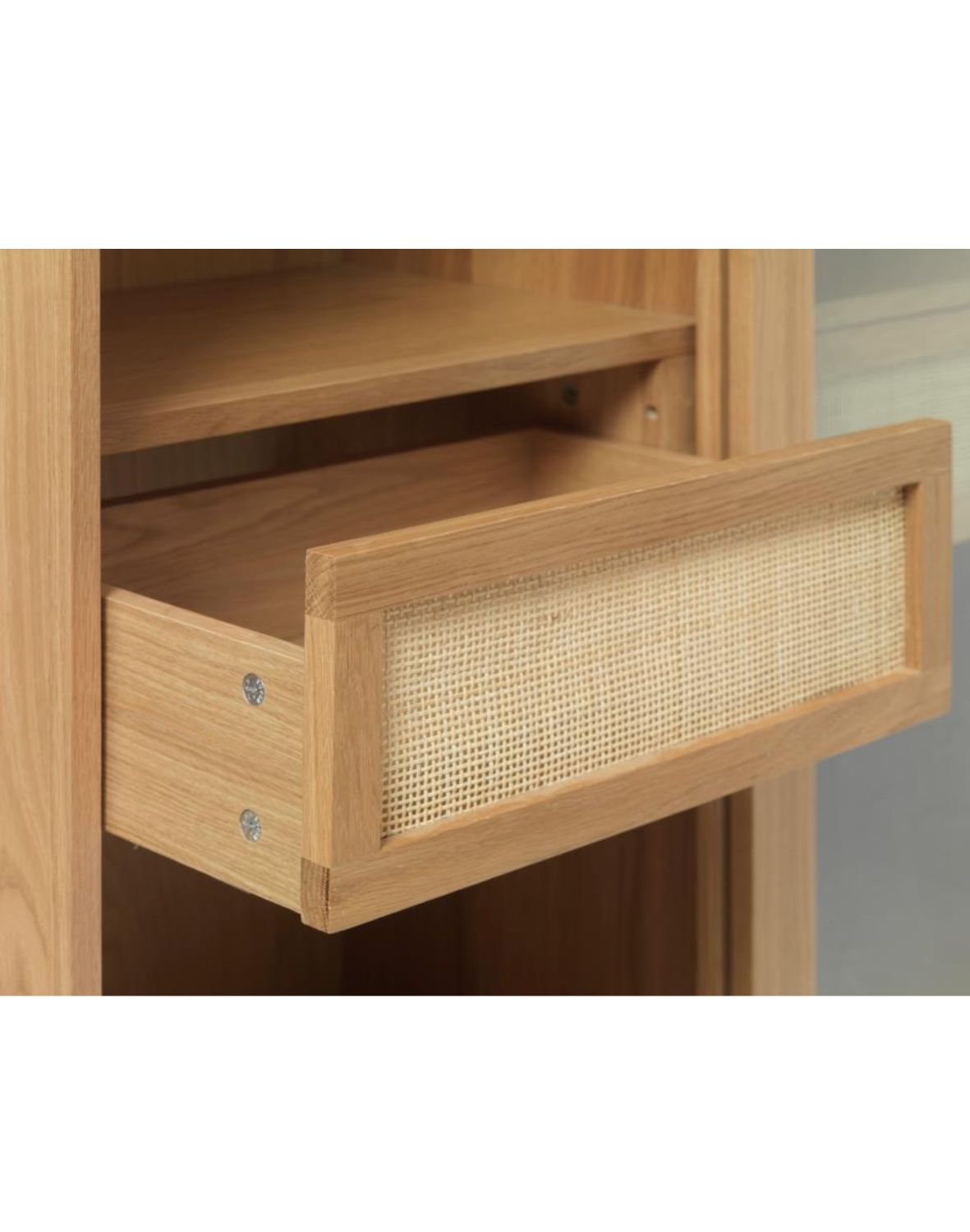 dębowa witryna do salonu barrali (46720200), 160 cm