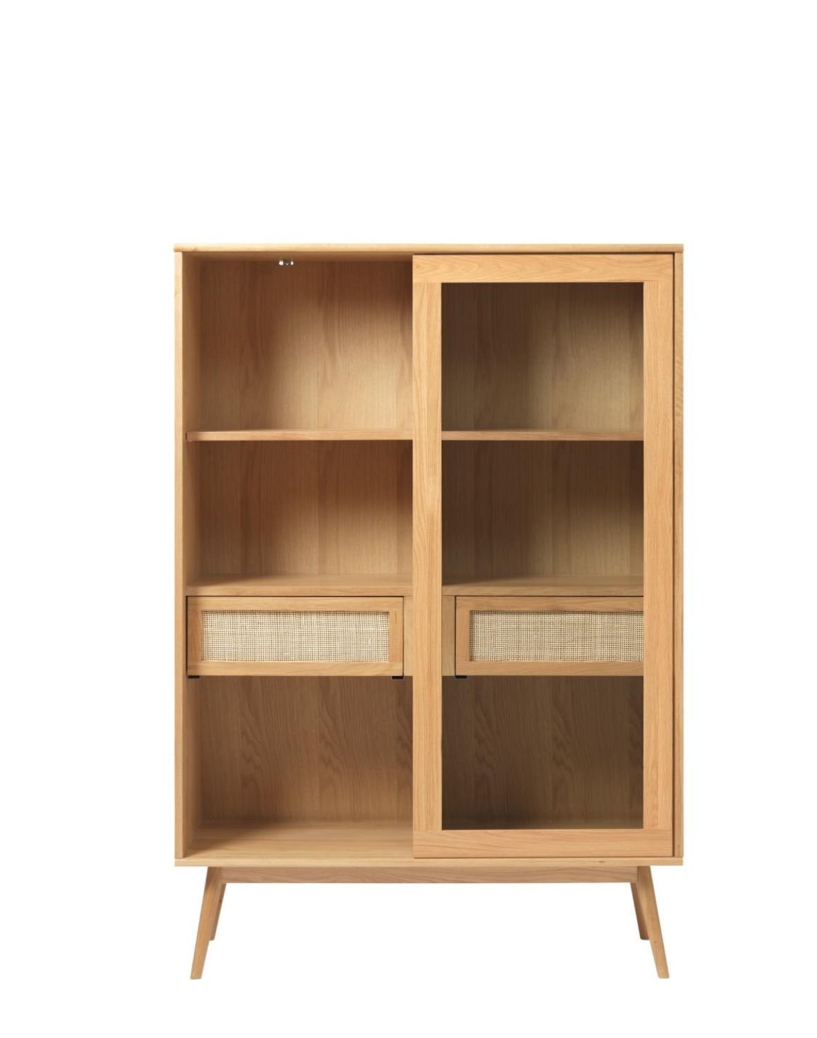 dębowa witryna do salonu barrali (46720200), 160 cm