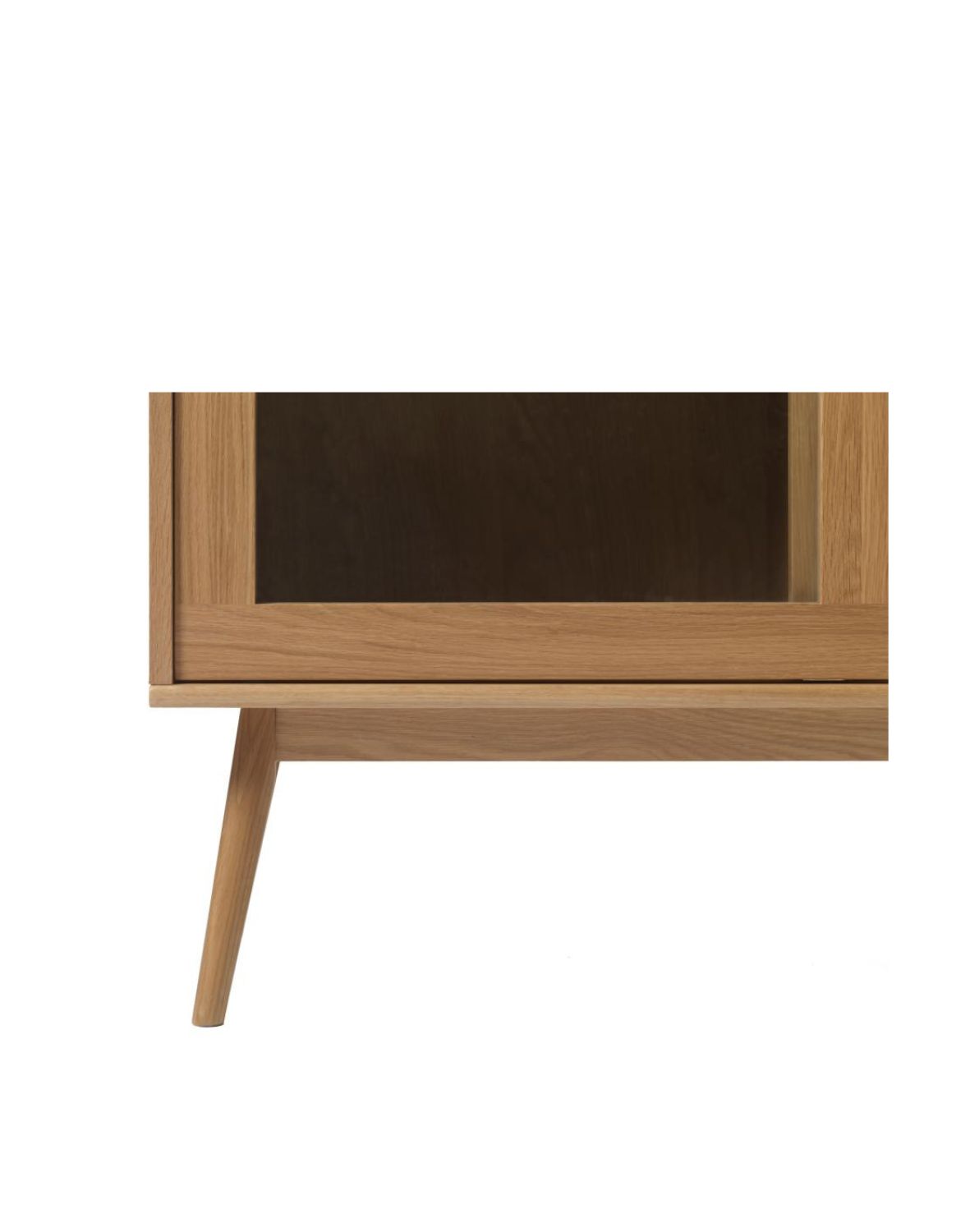 dębowa witryna do salonu barrali (46720200), 160 cm