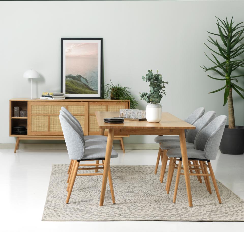 drewniana komoda barrali (46710201), 180 cm, jasny dąb