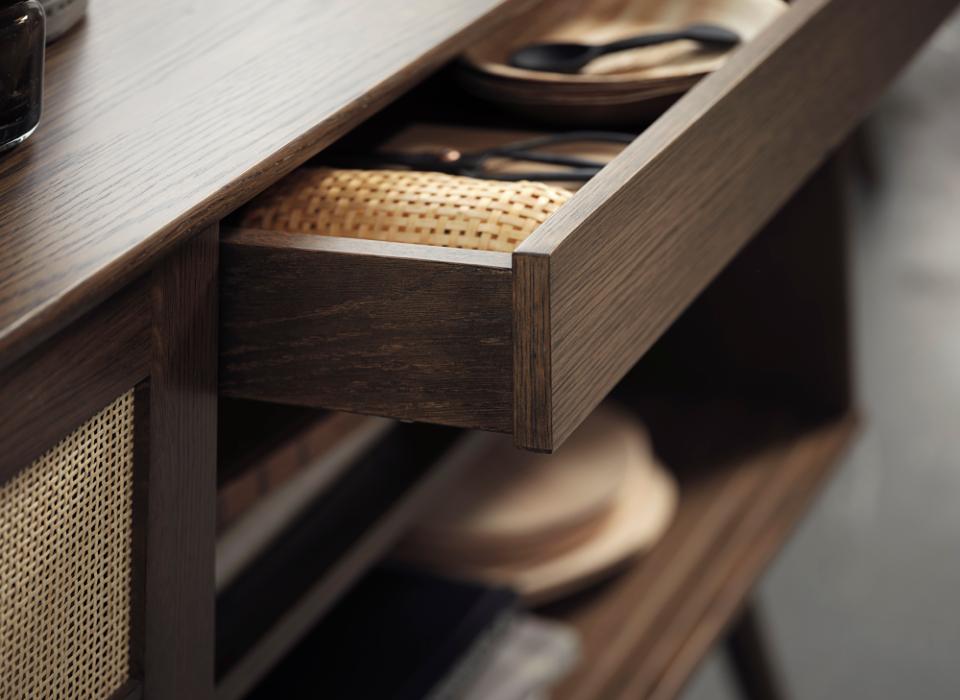 drewniana komoda barrali (46712931), 180 cm, jasny dąb