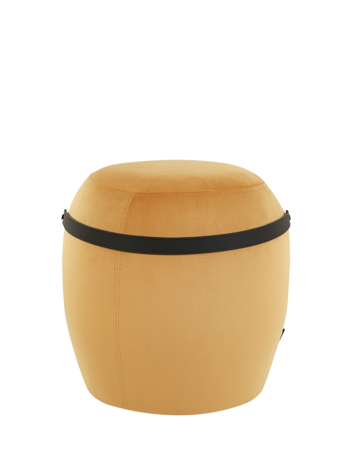 pufa barrel plus b, tapicerowana z dekoracyjnym paskiem - express