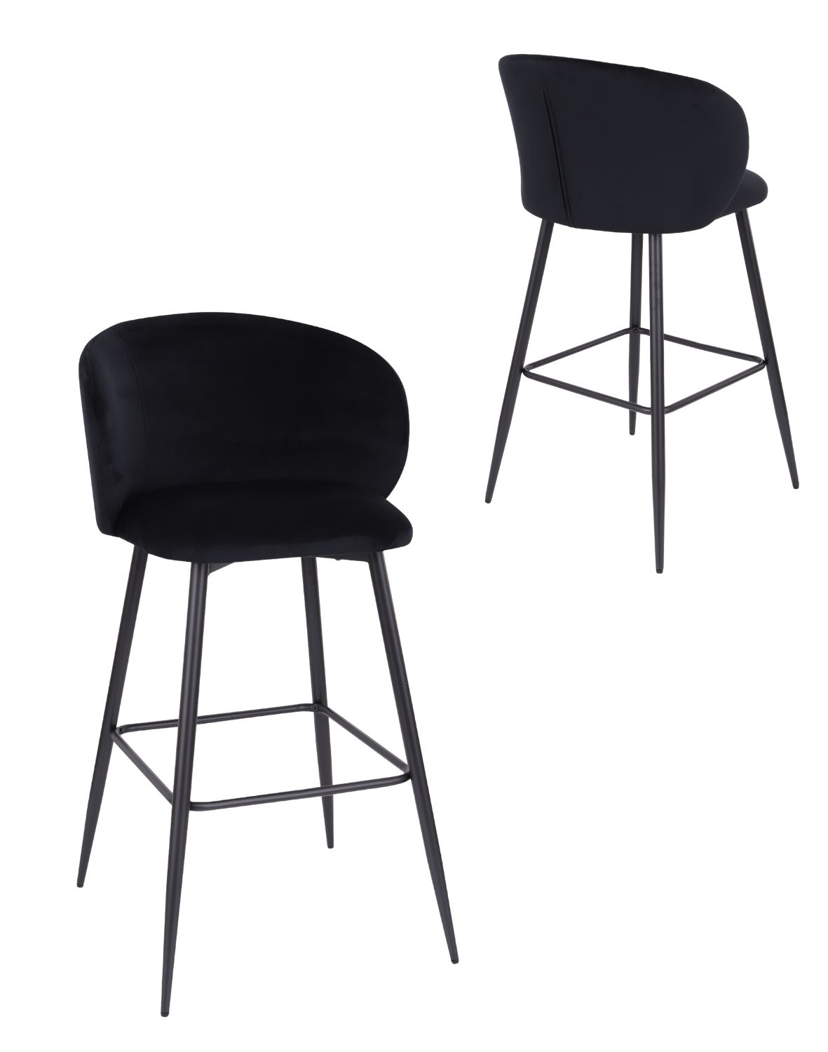 hoker do kuchni ganta black, czarny welwet, glamour