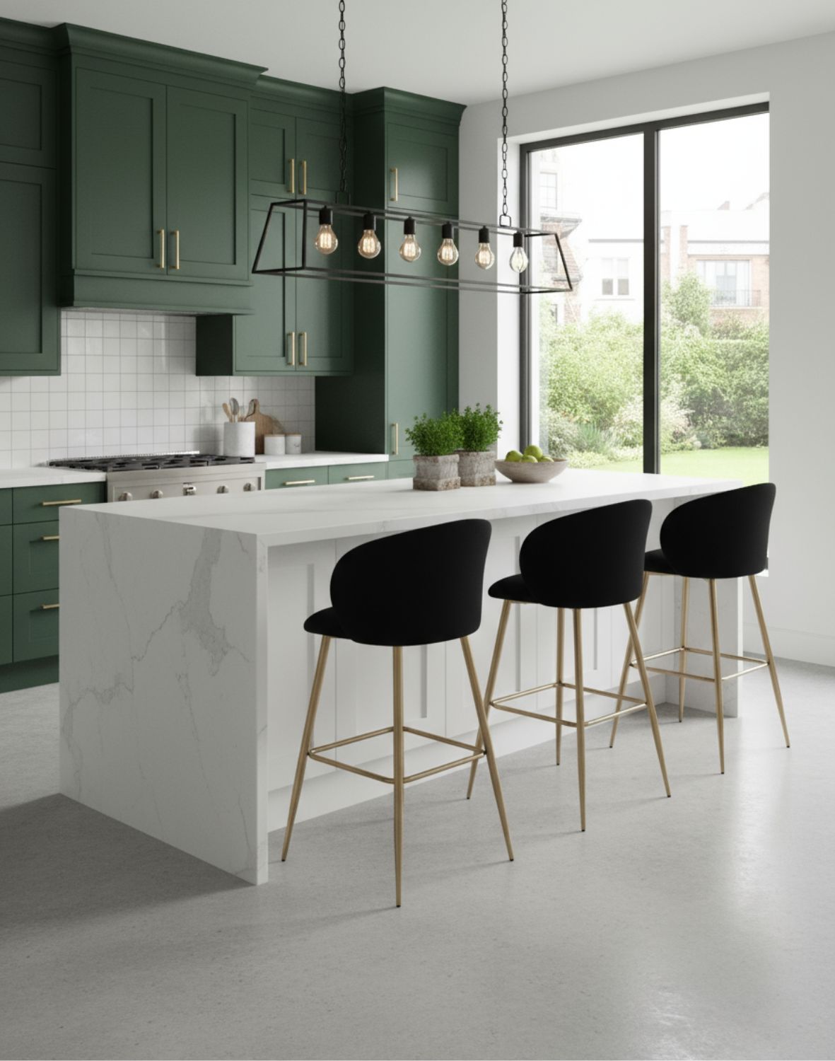 hoker do kuchni ganta gold, czarny welwet, glamour