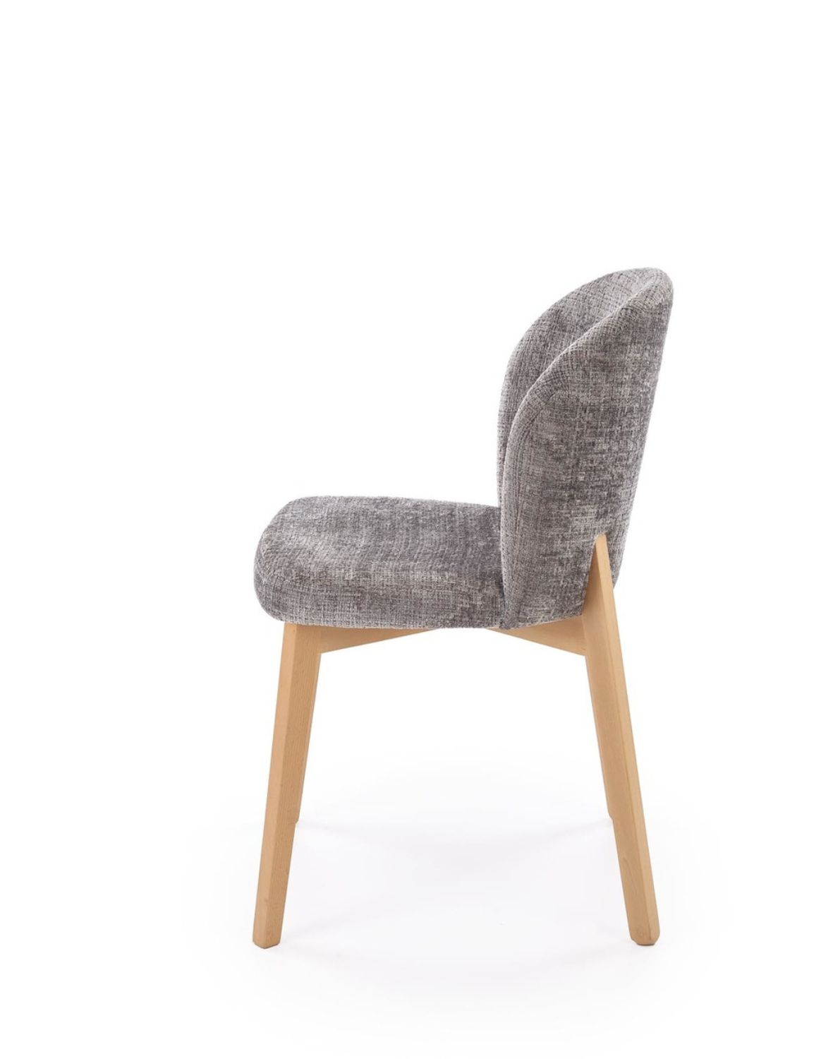 krzesło do jadalni basso, szare, drewno bukowe dąb naturalny