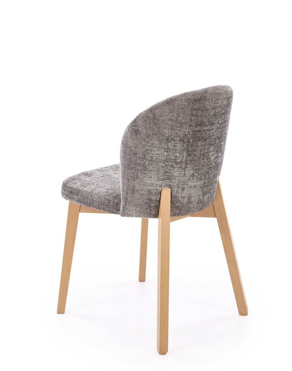 krzesło do jadalni basso, szare, drewno bukowe dąb naturalny