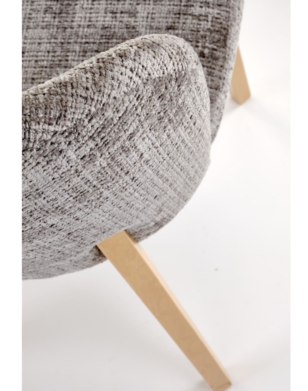 krzesło do jadalni basso, szare, drewno bukowe dąb naturalny