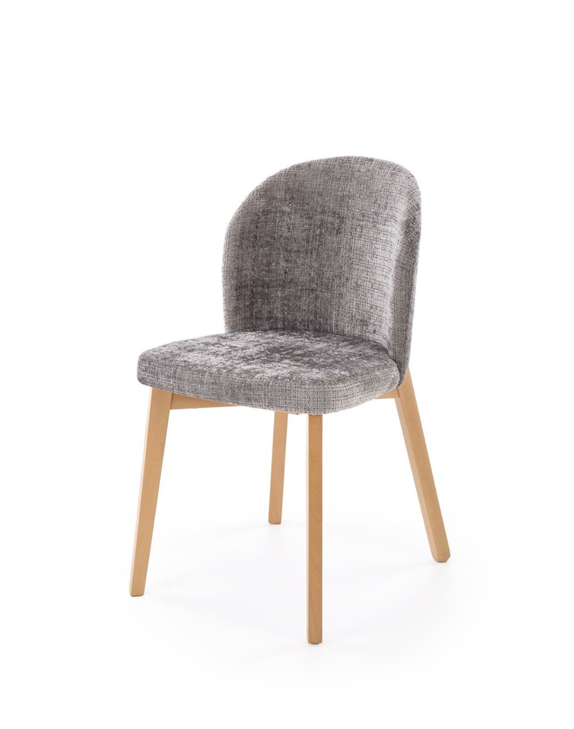 krzesło do jadalni basso, szare, drewno bukowe dąb naturalny