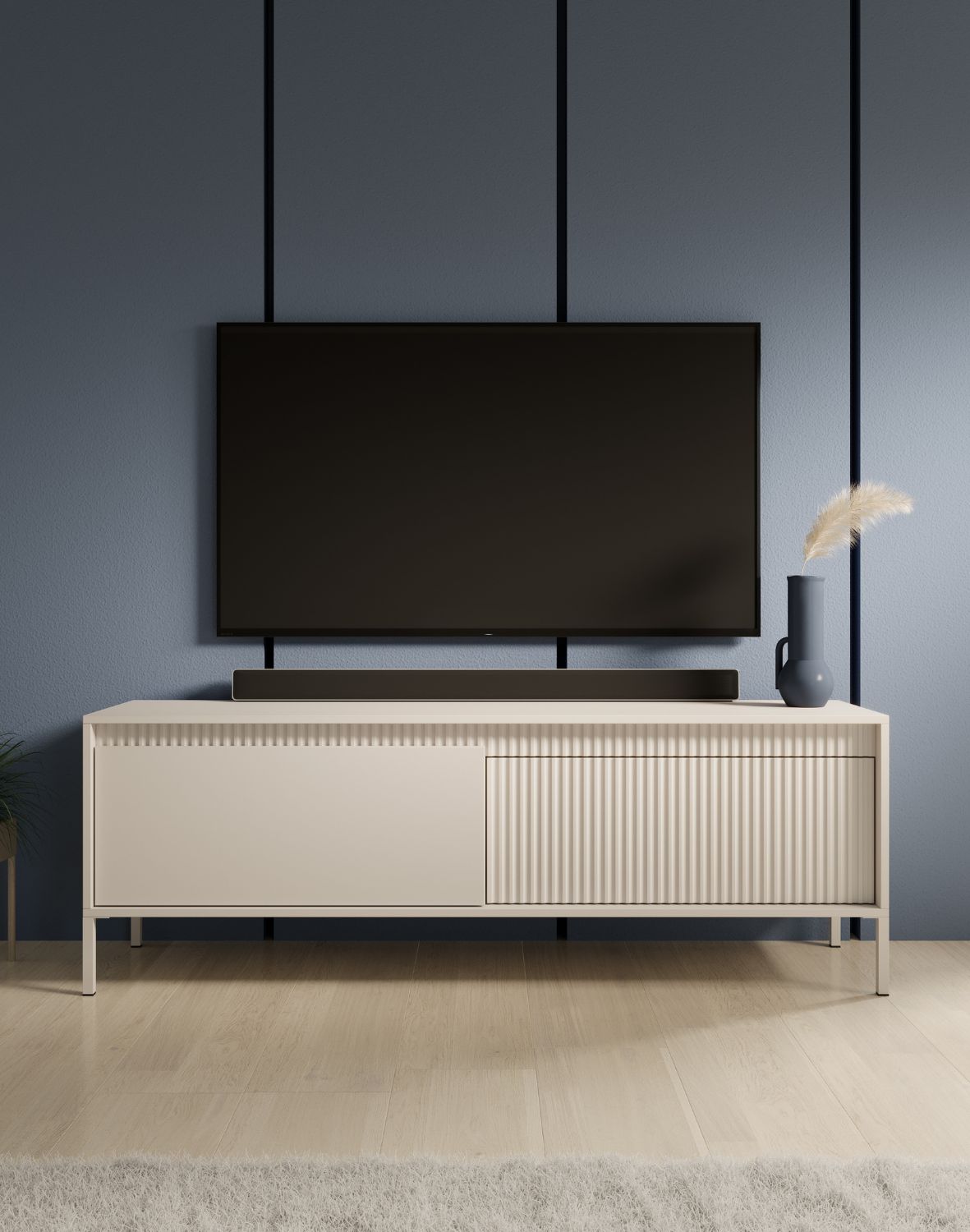 beżowa szafka rtv pod telewizor senso d 153