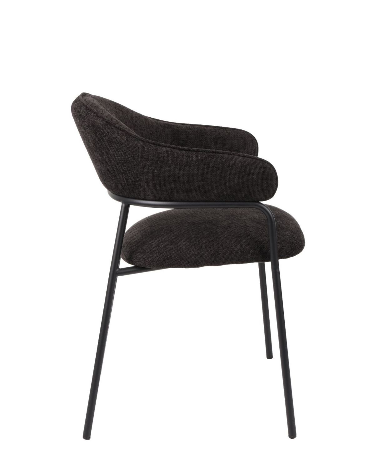 krzesło do jadalni z podłokietnikami bianca, czarne