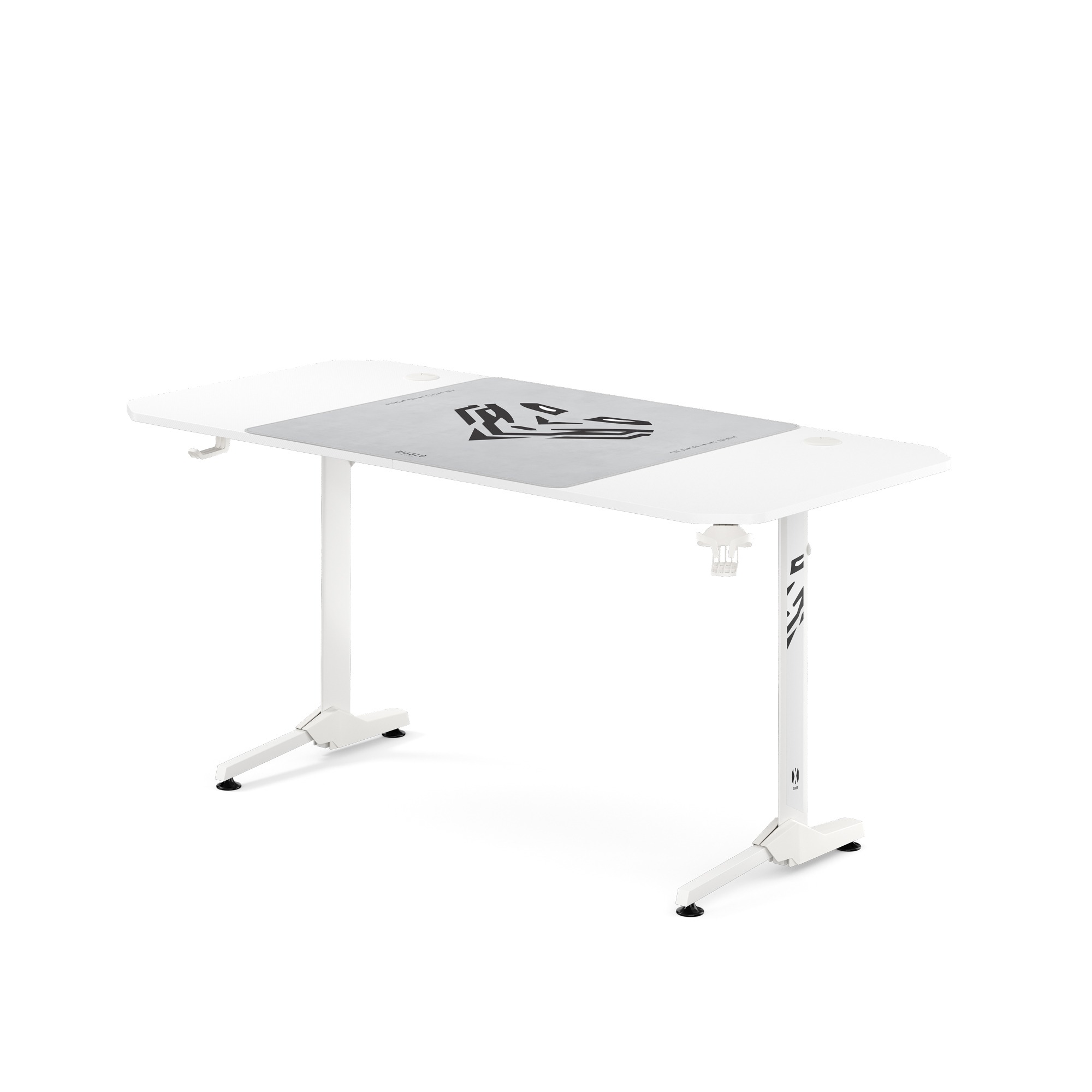 Biurko gamingowe z uchwytem na słuchawki i kubek białe, 160 cm: Diablo X-Mate 1600 2
