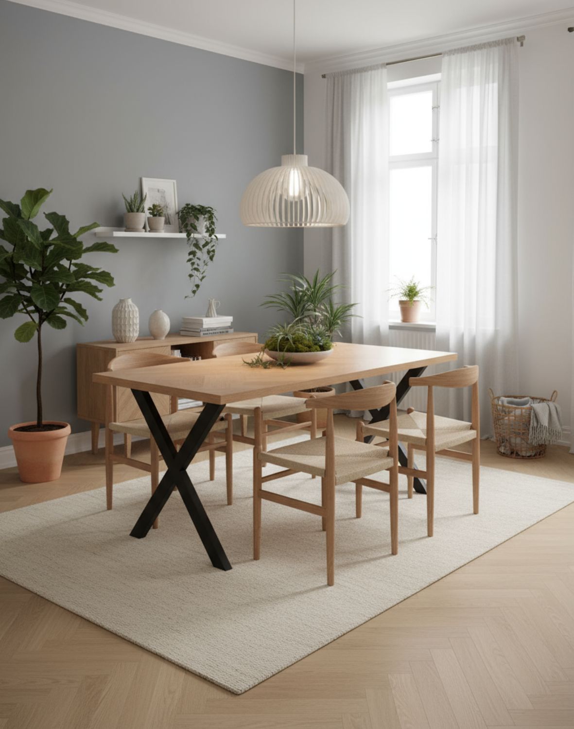 stół bjorn (nat 140 cm), naturalny dąb, jodełka