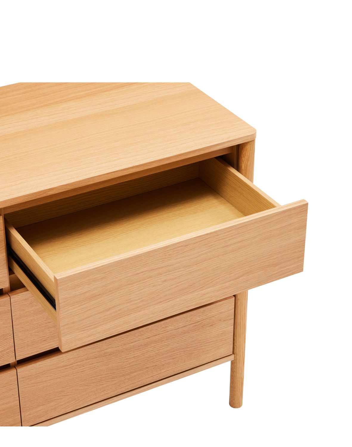 komoda blair z 6 szufladami (cd01) naturalny dąb 120 cm