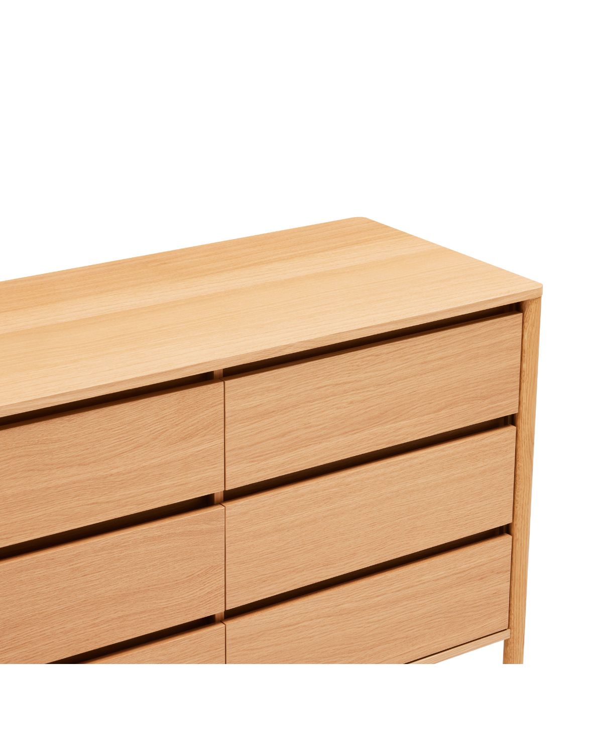 komoda blair z 6 szufladami (cd01) naturalny dąb 120 cm