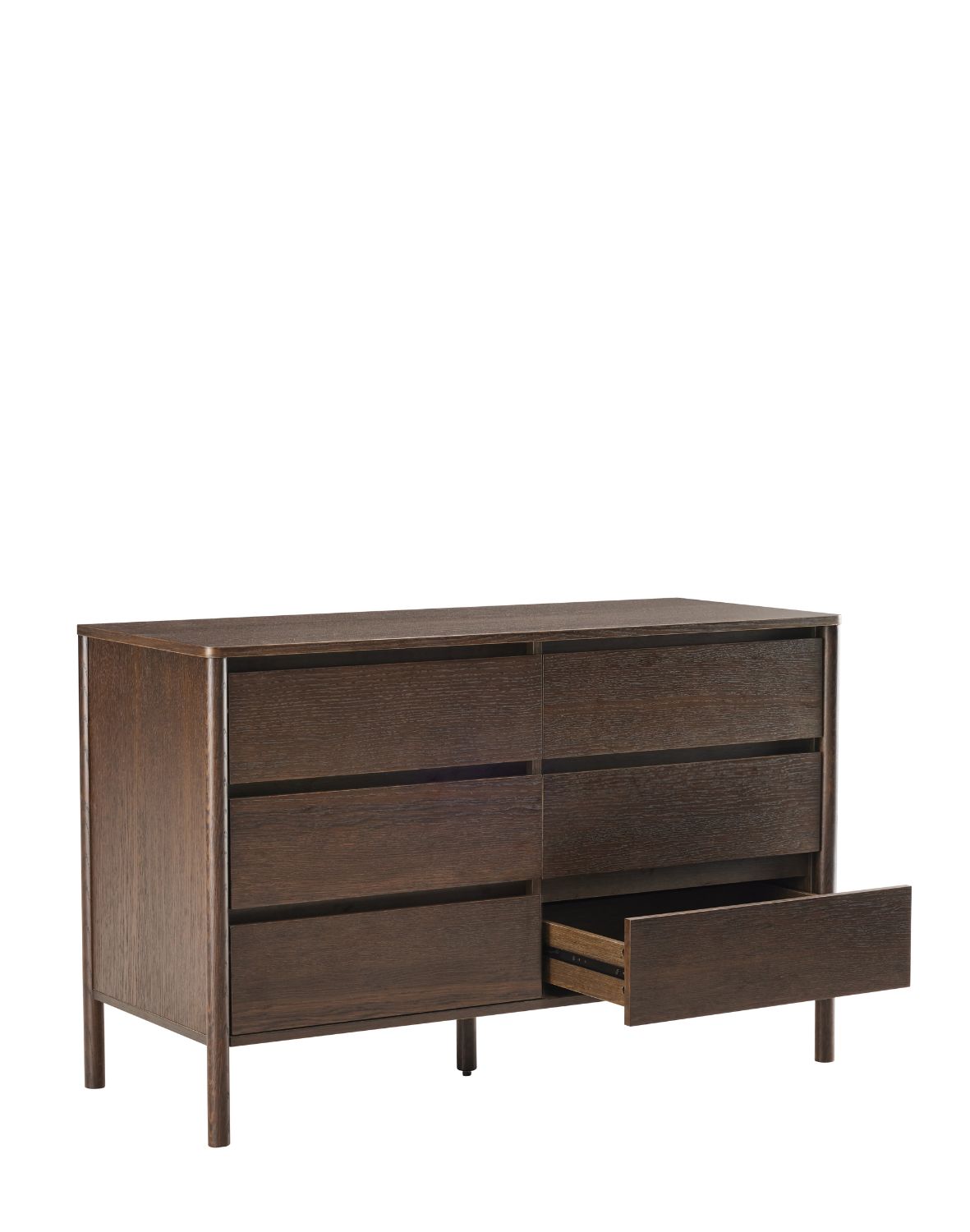 komoda blair z 6 szufladami (cd01) przydymiony dąb 120 cm