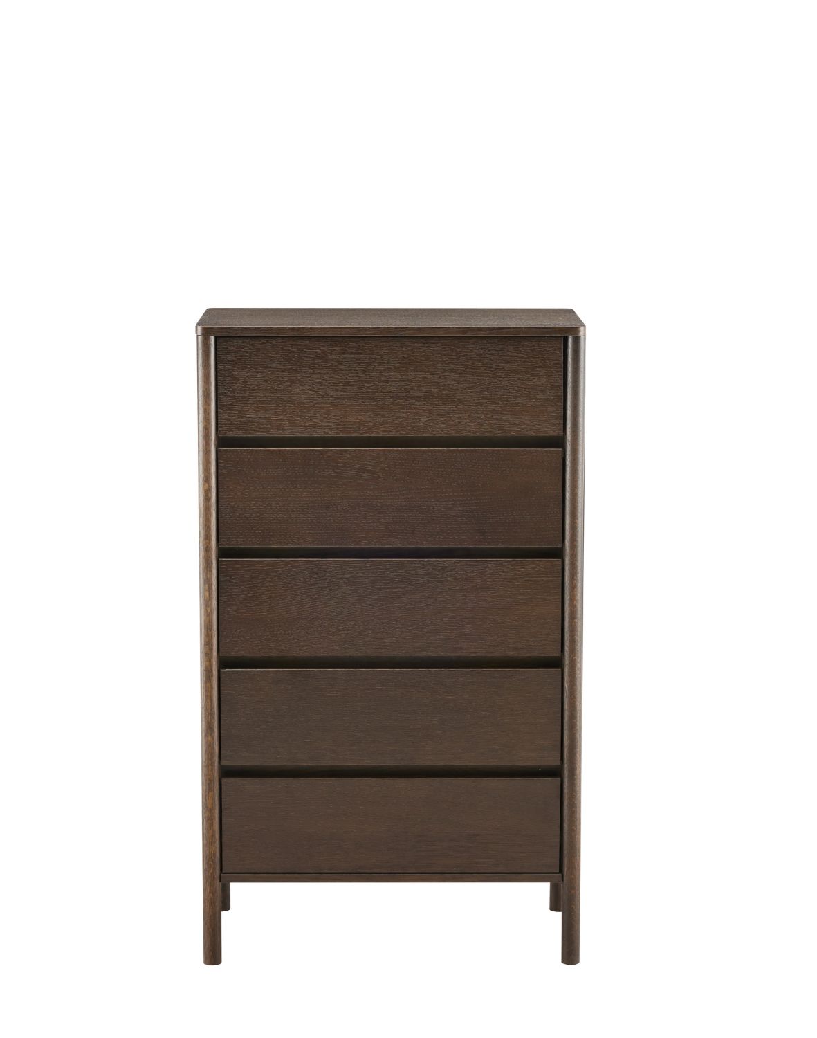 wysoka komoda blair z 5 szufladami (cd02) przydymiony dąb 70x118 cm