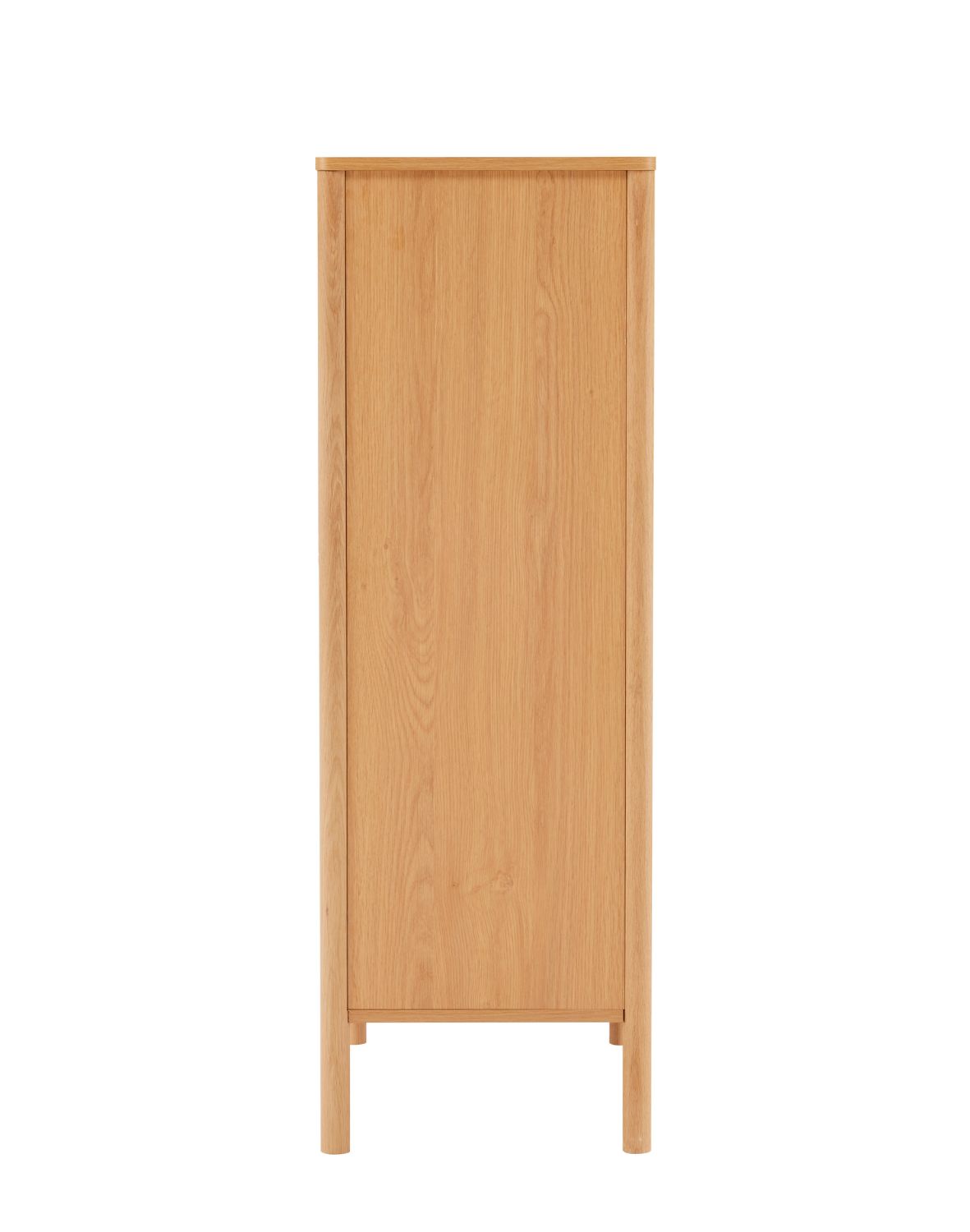 wysoka komoda blair z 5 szufladami (cd02) naturalny dąb 70x118 cm