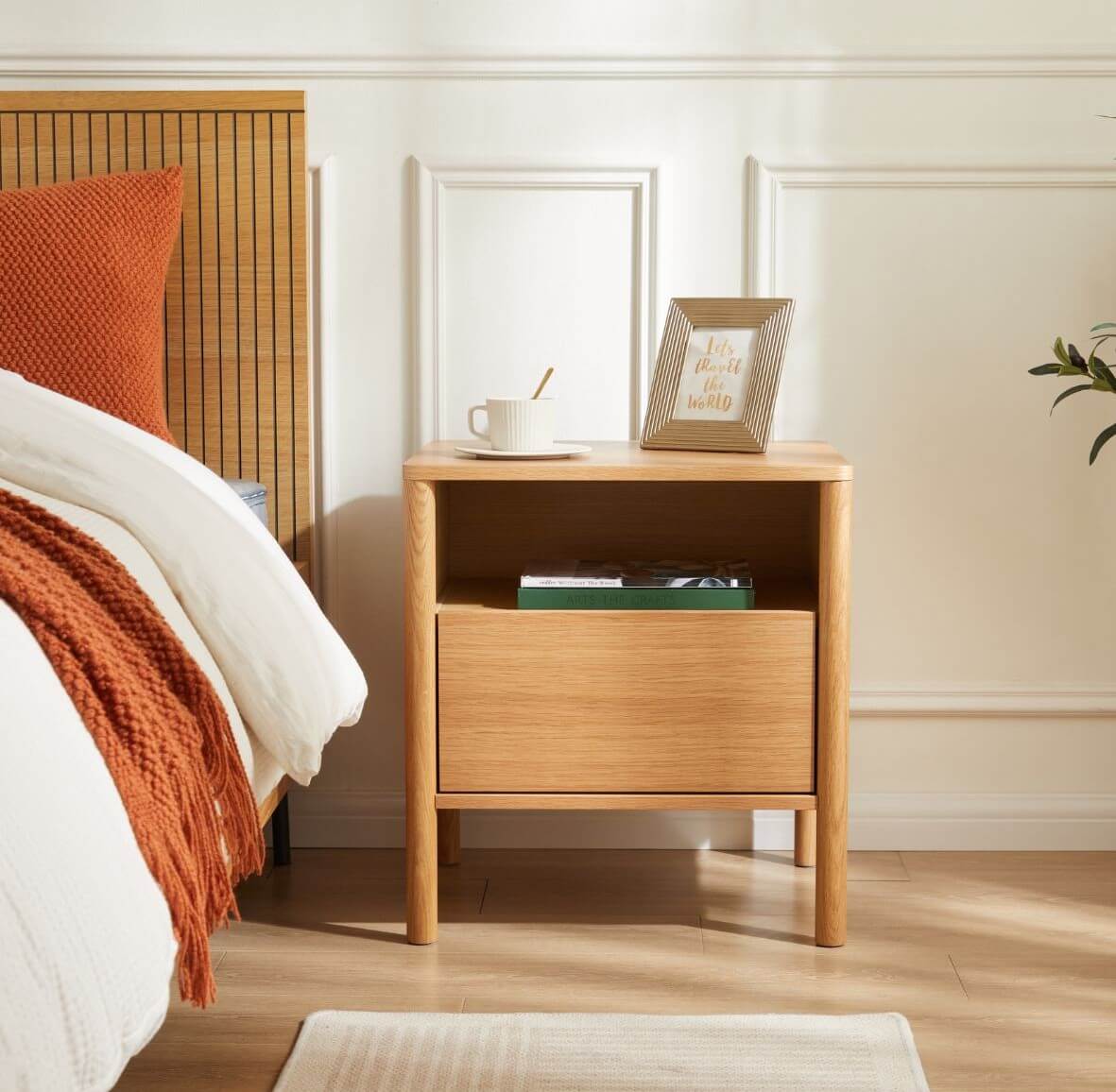 szafka nocna blair (ns01), naturalny dąb