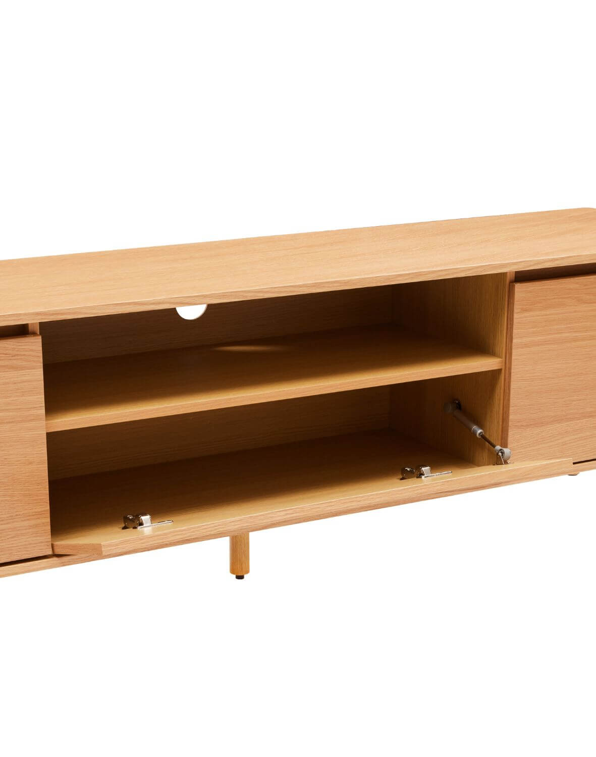 szafka rtv blair (TU01) dębowa – 180 cm, nogi z litego drewna