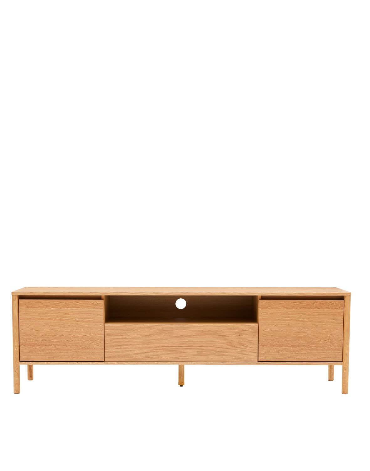 szafka rtv blair (TU01) dębowa – 180 cm, nogi z litego drewna