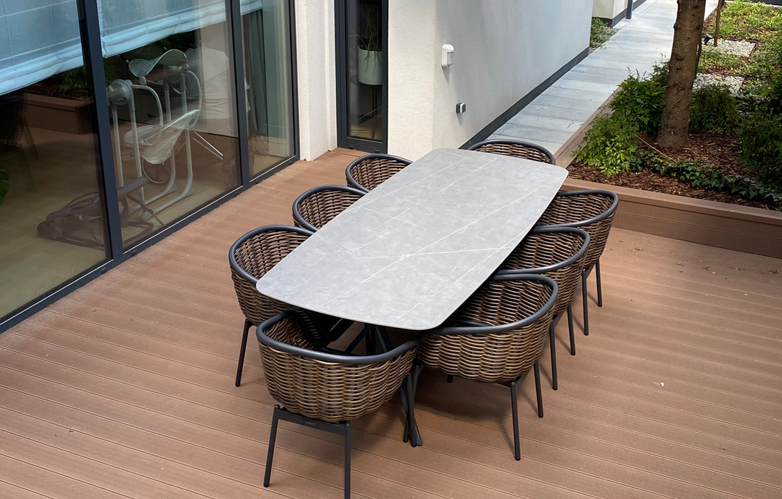 zestaw ogrodowy borneo: stół i 8 krzeseł