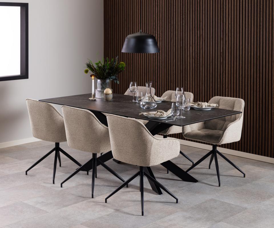 krzesło obrotowe do jadalni brooke (02544), beż