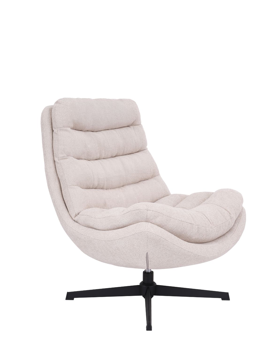 fotel obrotowy calvio, komfort i nowoczesna forma, jasnobeżowy