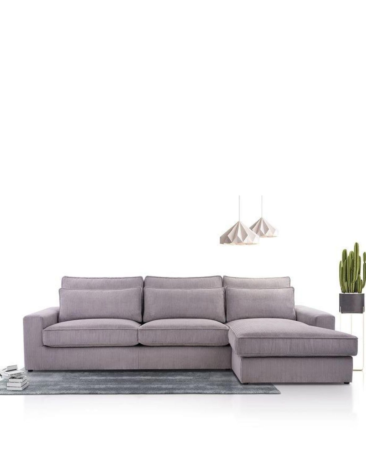 narożnik cleo mino kinas szary sztruks