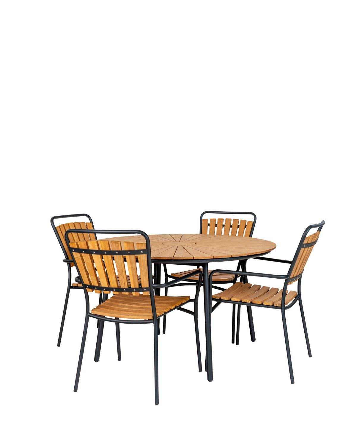 stół ogrodowy cleveland Ø130 cm z drewna tekowego (7801180)