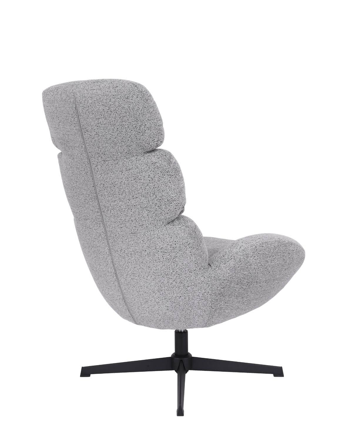 fotel obrotowy cloud z wysokim oparciem, szary