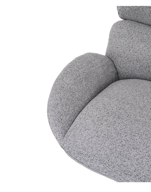 fotel obrotowy cloud z wysokim oparciem, szary